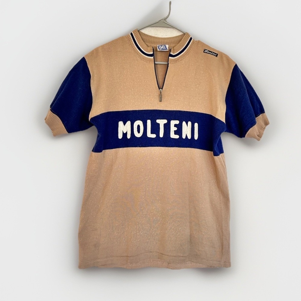 Vintage Santini Team Molteni Italian Wool Blend Cycling Jersey XXL (runs small)